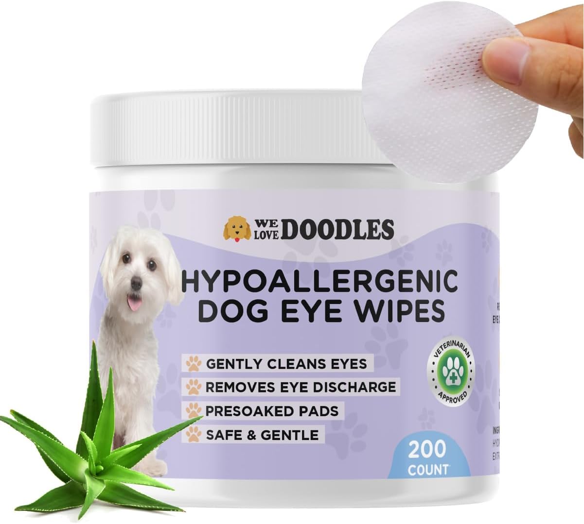 We Love Doodles Dog Eye Wipes - Gently Clean Eyes with Pre-Soaked Eye Wipes for Dogs, Effective Tear Stain Remover for Dogs, Safe Pet Eye Wipes for Crust & Eye Debris, Dog Eye Cleaner - 200 Pads We Love Doodles Dog Eye Wipes - Gently Clean Eyes with Pre-Soaked Eye Wipes for Dogs, Effective Tear Stain Remover for Dogs, Safe Pet Eye Wipes for Crust & Eye Debris, Dog Eye Cleaner - 200 Pads