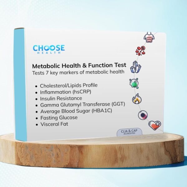 7-in-1 Metabolic Health Test | Cholesterol, Average Blood Sugars, Insulin Resistance And Many More | At-Home Test Kit | Not avail in NY, RI