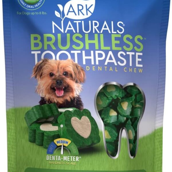 Ark Naturals Brushless Toothpaste, Dog Dental Chews for Mini Breeds, Freshens Breath, Helps Reduce Plaque & Tartar, 4oz, 1 Pack