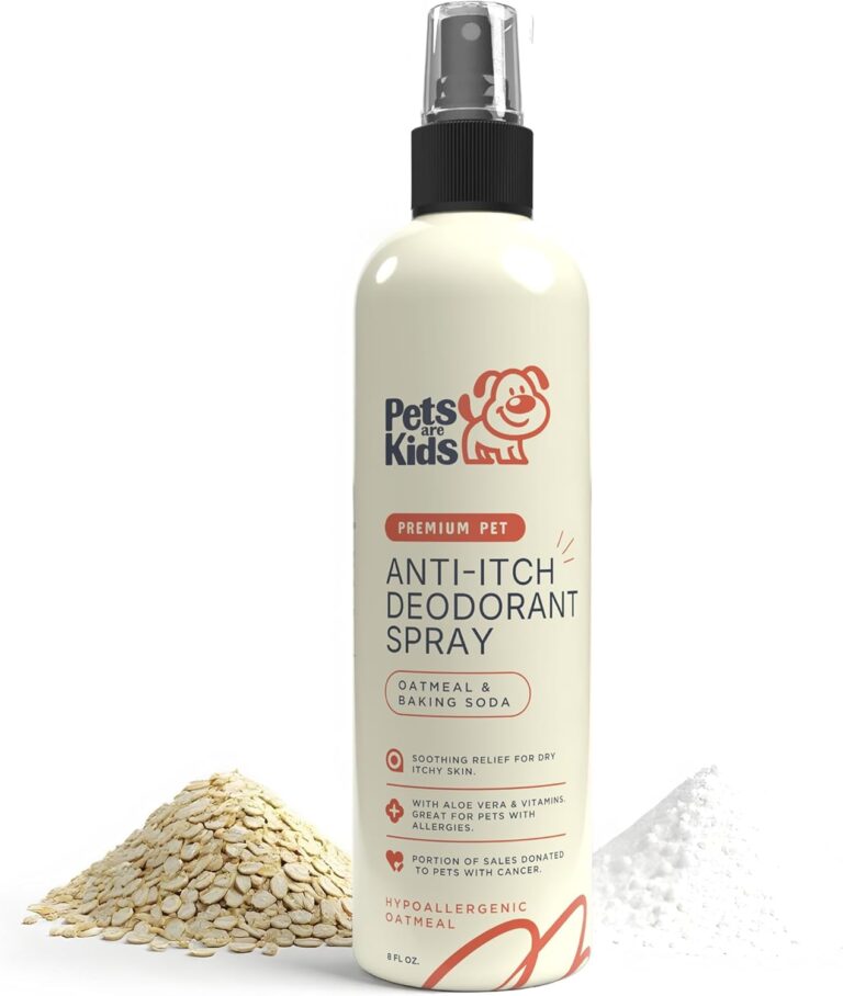 Pets are Kids Dog Deodorant Spray, Soothing Anti Itch Spray for Dogs & Cats with Natural Aloe Baking Soda, Immediate Relief for Itchy Skin Paws, Dog Perfume Pet Relief Hypoallergenic, Oatmeal 8oz