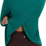 baleaf Women's Running Sun Shirts Long Sleeve UPF 50+ Workout Tops UV Athletic Split Back Quick Dry Lightweight