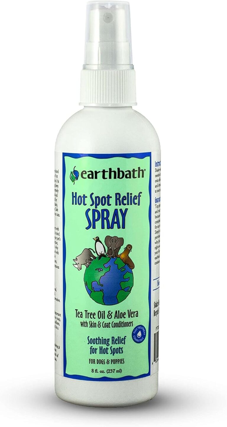 Earthbath, Hot Spot Relief Spray - Tea Tree Oil Hot Spot Treatment for Dogs, Best Dog Shampoo for Itching & Skin Conditions, Made in USA, Cruelty Free Itch Relief for Dogs - 8 Oz (1 Pack)