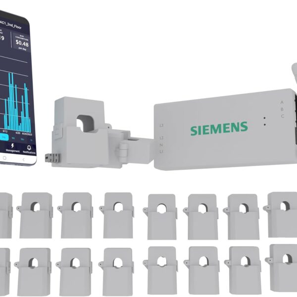 SIEMENS Inhab Smart Home Energy Monitor with 16-50Amp Circuit Level Sensors and 2-200Amp Main Sensors for Real Time Electricity Monitoring and Metering