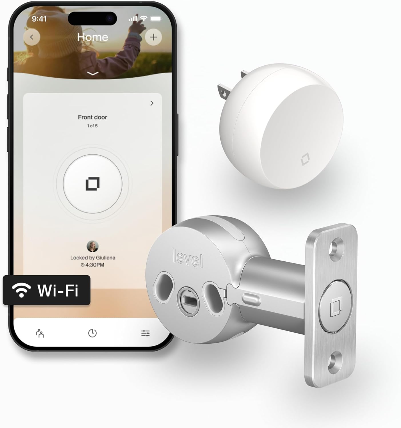Level Bolt (Wi-Fi) Smart Deadbolt - Make Your Lock Smart & Keep Existing Hardware and Keys - Lock/Unlock from Anywhere - Level App for iOS & Android - Works with Apple Home, Alexa & Google, White Level Bolt (Wi-Fi) Smart Deadbolt - Make Your Lock Smart & Keep Existing Hardware and Keys - Lock/Unlock from Anywhere - Level App for iOS & Android - Works with Apple Home, Alexa & Google, White