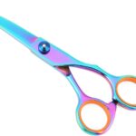 Mogoko Cat Dog Curved Scissors with Safe Round Tip, Stainless Steel Pet Grooming Shears