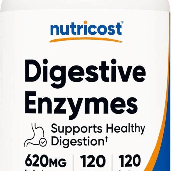 Nutricost Digestive Enzymes 620mg, 120 Capsules - Complete Digestive Enzyme Supplement