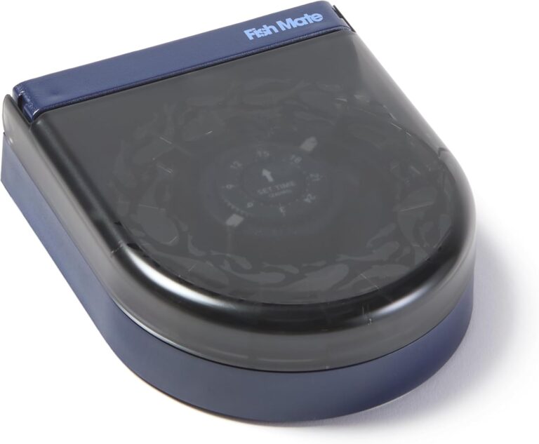 Fish Mate 14-feed Automatic Aquarium Fish Feeder (F14) - Timer Controlled for Precise Reliable Feeding, Vacation or Daily Use with Included Clamps, Serves Up to 14 Meals