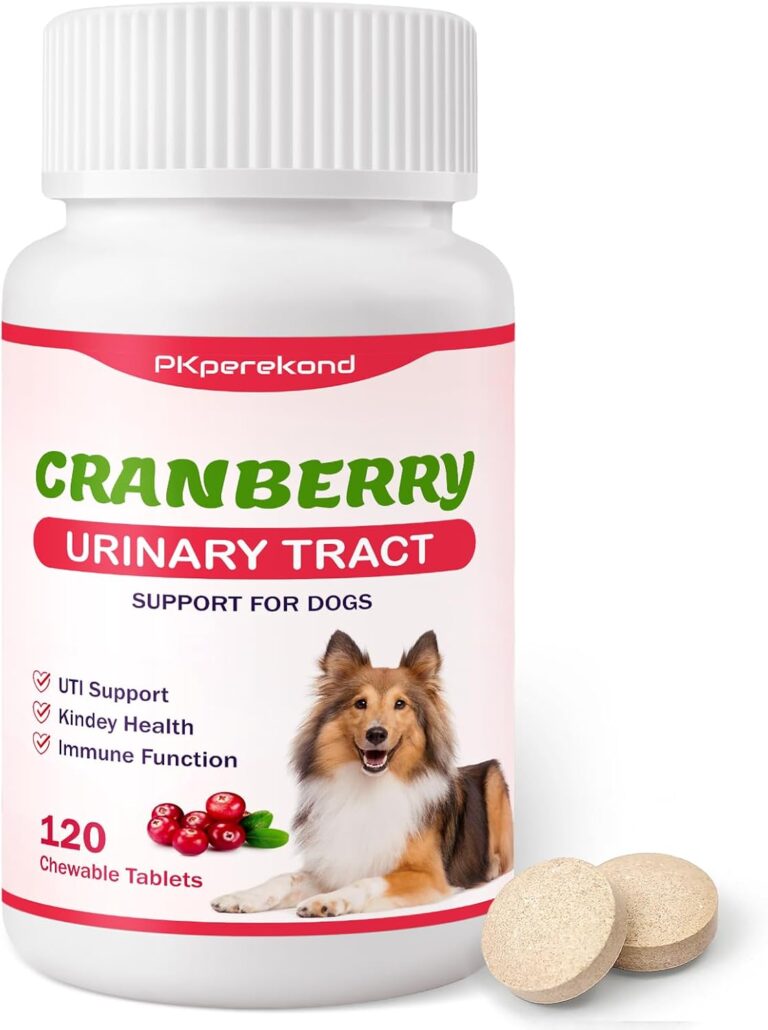 Cranberry for Dogs, 120 Chewable Tablets, UTI Treatment for Dogs, Urinary Tract Support, Promote Kidney and Bladder Health, Cranberry Supplement for Dog