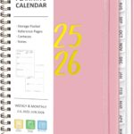 Planner 2025-2026, Monthly and Weekly Calendar Academic Planner (July 2025 - June 2026), Hardcover Planning Agenda Book for Office School Supplies, A5 (6.3" x 8.5")