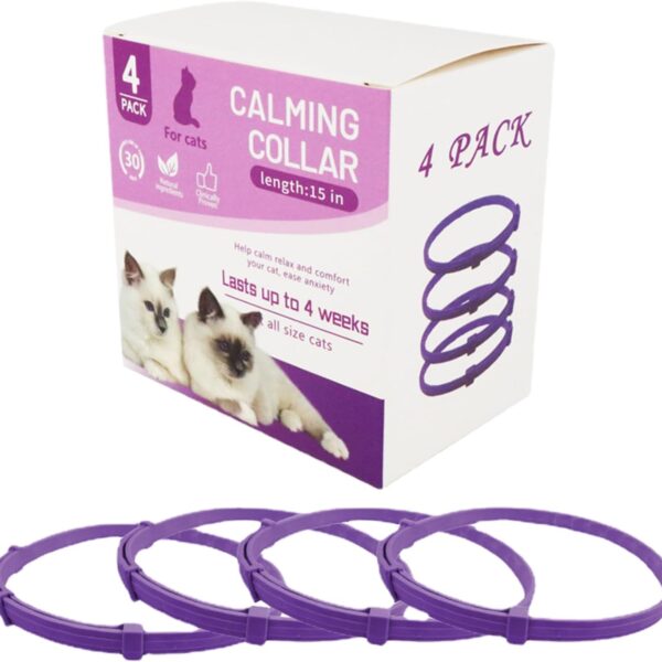 Calming Collar for Cats, Adjustable, Efficient Cat and Dog Calming Collar with Pheromones, Cat Calming Products, Calm Collar Pacify Kitten, Cat Pheromone Collar (Cats)