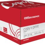 Office Depot Copy Print Paper, 8 1/2in. x 11in., 20 Lb, Bright White, 500 Sheets Per Ream, Case Of 3 Reams, 1008