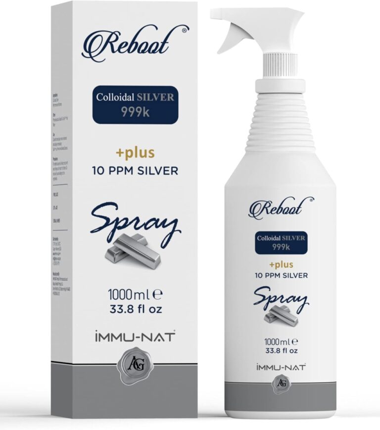 Reboot Colloidal Silver Skin Care Spray, Natural Relief for Dogs, Cats & Horses - Soothes Pet Wounds, Itches, Allergies, Non-Sting, Deodorizes, Safe for All Ages (33.8oz)