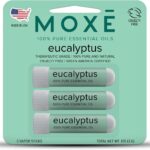 MOX Eucalyptus Essential Oil Nasal Inhaler, Sinus & Congestion Relief, Daily Relaxation, Stress Relief, Therapeutic No-Mess Aromatherapy, Pure and Natural, Made in USA (3 Pack) packaging may vary