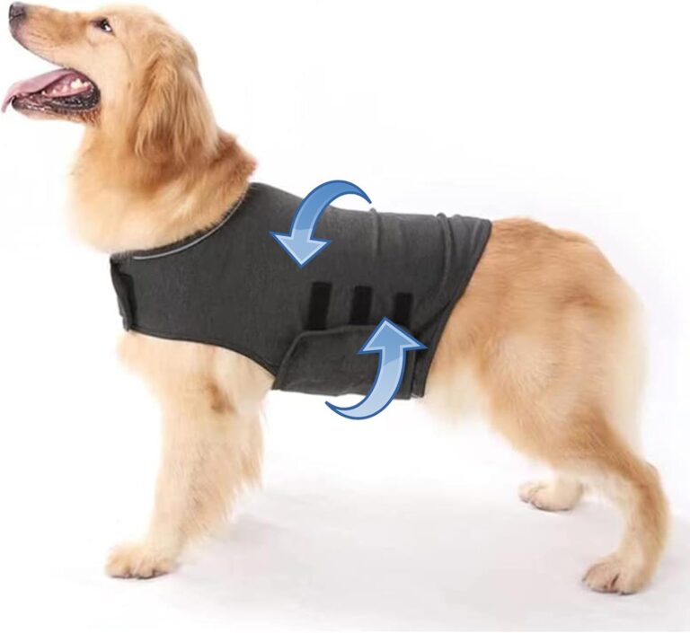 Dog Thunder Vest, First Generation Calming Jacket for Dogs - Dog Shirt for Anxiety, Firework and Separation, Keep Pet Calm Without Medicine, Anti Anxiety Coat for Dogs (Dark Grey, XXL)