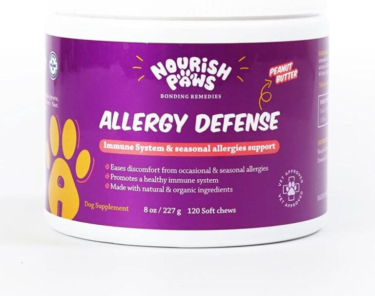 Allergy Defense  Organic Supplement for Dogs  Itchy Skin Relief, Immune Support & Seasonal Allergy Control  120 Soft Chews