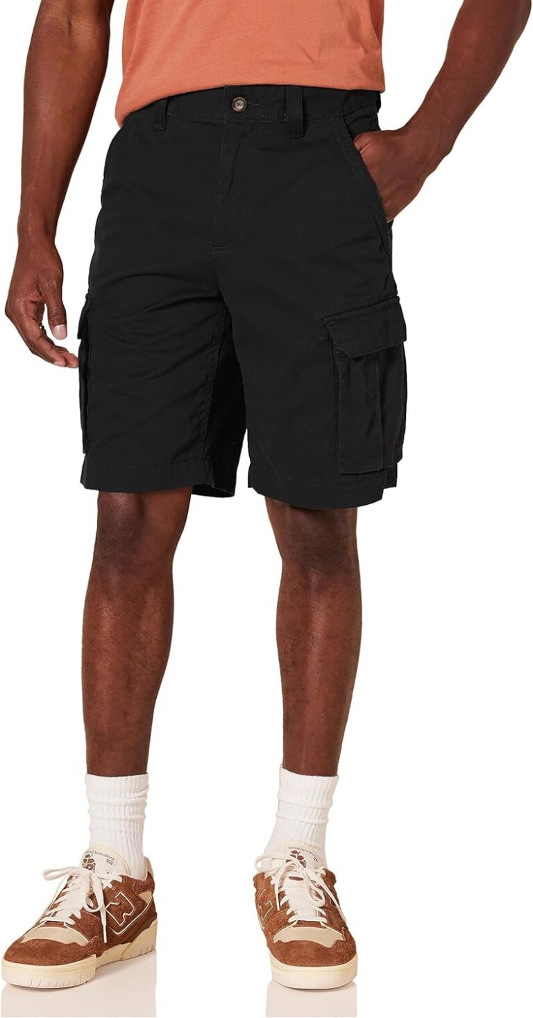 Amazon Essentials Men's 10" Classic-Fit Cargo Shorts (Available in Big & Tall), Black, 34
