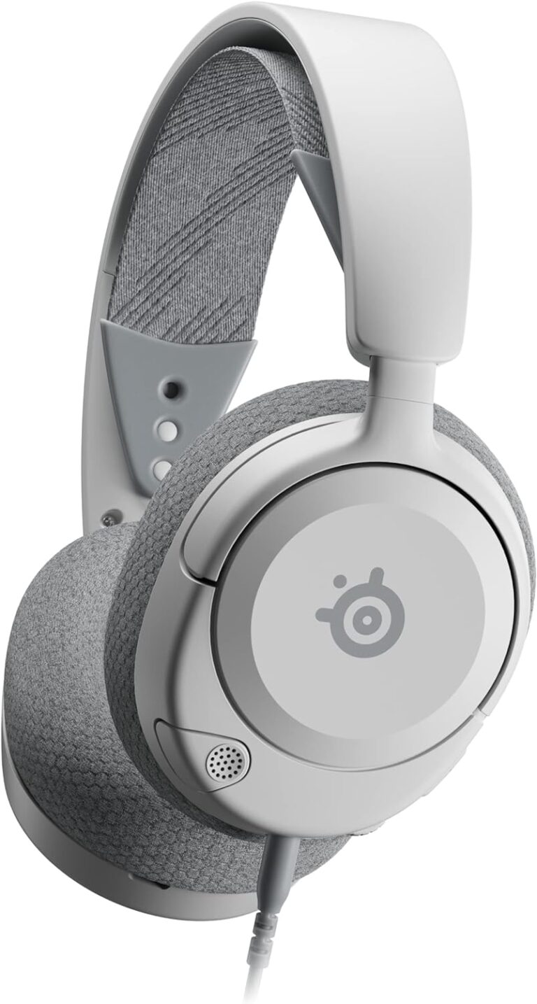 SteelSeries Arctis Nova 1P Multi-System Gaming Headset  Hi-Fi Drivers  360 Spatial Audio  Comfort Design  Durable  Lightweight  Noise-Cancelling Mic  PS5/PS4, PC, Xbox, Switch - White