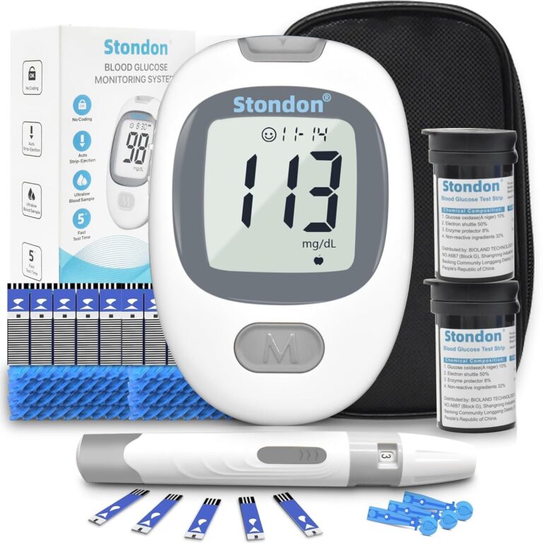 G430 Blood Glucose Monitor Kit,Blood Sugar Testing kit,Diabetes Testing Kit, Blood Glucose Meter, 100 Glucometer Strips, 100 Lancets, Test Strips Blood Sugar Meter Glucometer,HCT for Home Use
