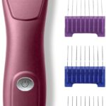 Professional Cordless Dog & Cat Grooming Kit  5-in-1 Adjustable Metal Blade Clipper with High-Torque Motor, Quiet Low-Noise Design & 3/6/9/10mm Metal Comb Guards Bundle  Metallic Pink