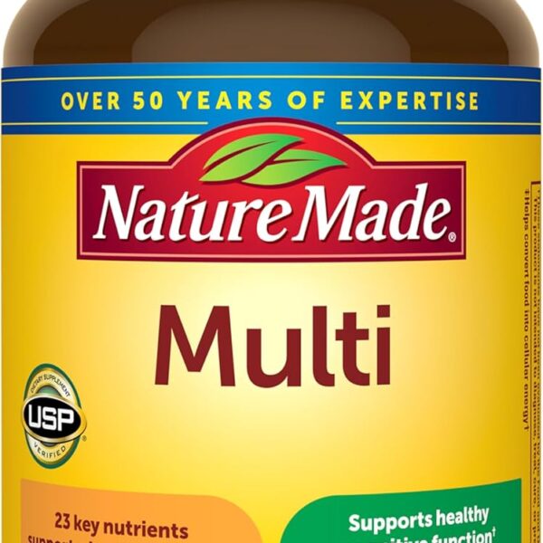 Nature Made Multivitamin Tablets with Vitamin D3 and Iron, 130 Count for Daily Nutritional Support