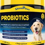 Probiotics for Dogs - Dog Probiotics for Digestive Health, Prebiotics, Enzymes, Fiber, and Omega-3 with Vitamins to Promote Intestinal Health, Support Immunity, Allergies & Itchy Skin, 120 Bites