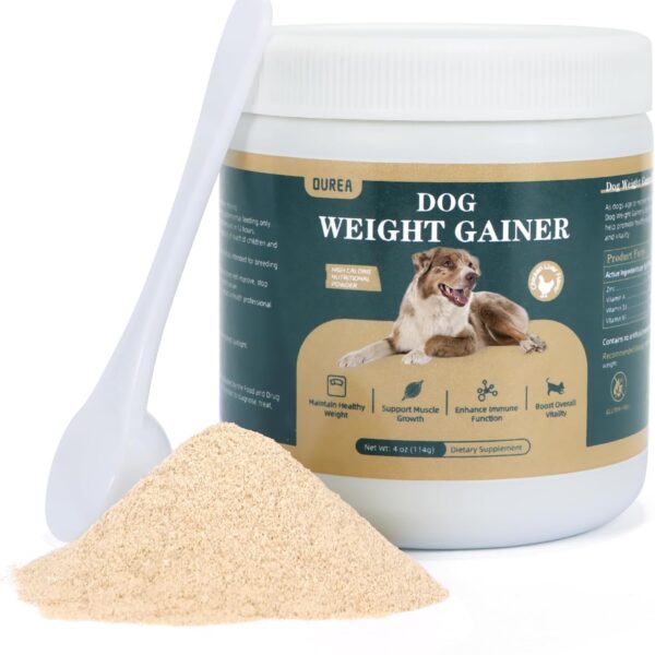 Dog Weight Gainer, High Calorie Dog Supplements, Senior Dog Supplements with Multivitamins for Support Healthy Weight & Maintain Muscle Mass, Chicken Liver Flavor, 4oz (114g)