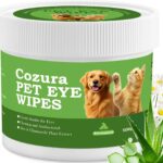 Dog Eye Wipes, Tear Stain Remover for Dogs & Cats - 100ct Hypoallergenic Pet Eye Cleaning Pads for Crust, Gunk & Discharge - Gentle Grooming Wipes for Sensitive Eyes, Wrinkles & Folds