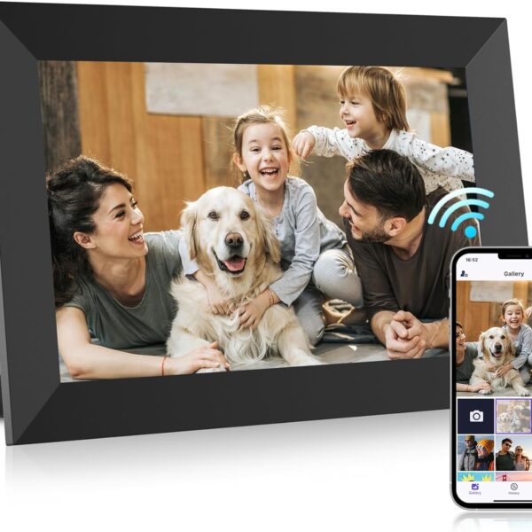 Uhale Digital Picture Frame 32GB Storage 10.1 Inch WiFi Electronic Photo Frames SD Card Slot IPS Touch Screen HD Display Auto Rotate Slideshow Share Videos Photos Instantly Send Wishes Remotely