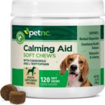 Petnc Calming Aid Soft Chews for Dogs (120 Count), For Dogs of All Sizes, Helps Promote Calmness & Relaxation, Calming Chews for Travel, Grooming, & Separation Support, Liver Flavor
