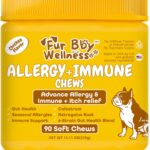 Allergy & Immune Support for Dogs Anti-Itch - Provide Seasonal Allergy Relief, Dog Probiotics for Itchy Skin, Ears, Eyes, and Stops Paw Licking - 90 Soft Chews