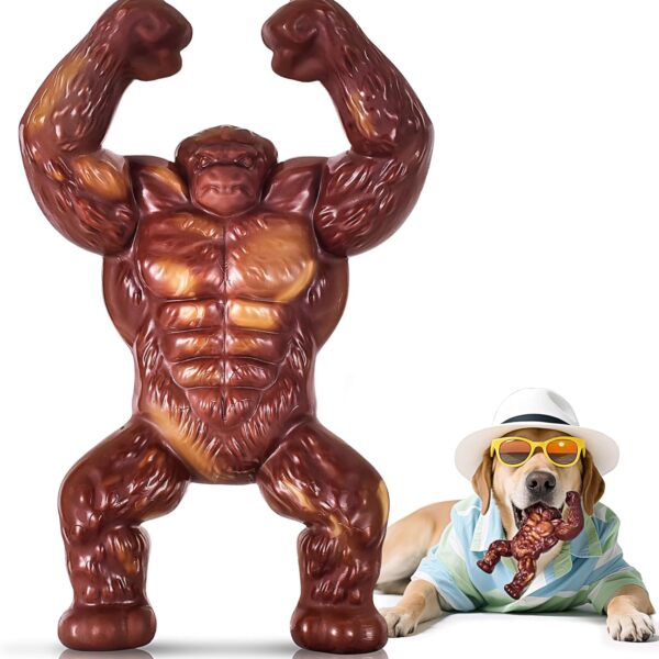PETSTA Indestructible Dog Toys for Aggressive Chewers, Extreme Tough Toys for Large Dogs, Real Beef Flavored, Dog Bone for Medium/Large Dogs Breed, Gifts for Dogs