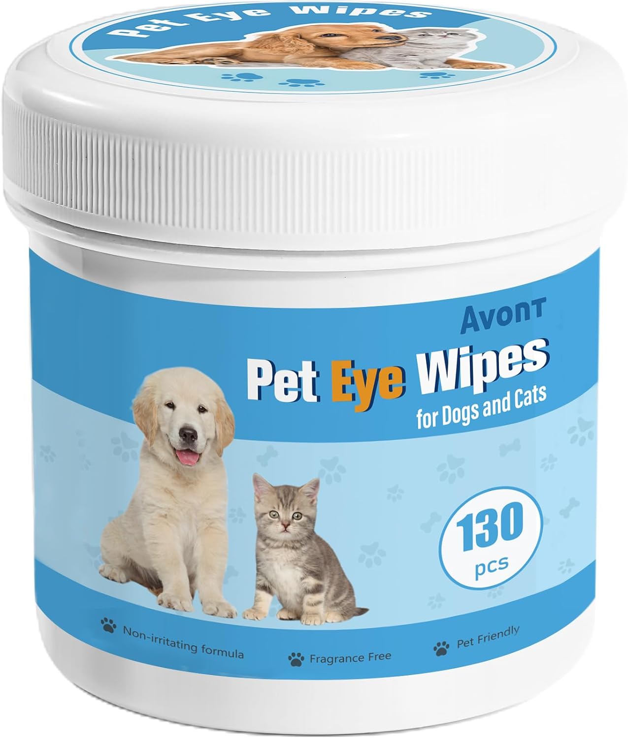 Avont Dog Eye Wipes Tear Stain Remover, 130 Pcs Cat Eye Cleaner for Discharge Crust, Gently Cleaning Pet Faces Avont Dog Eye Wipes Tear Stain Remover, 130 Pcs Cat Eye Cleaner for Discharge Crust, Gently Cleaning Pet Faces