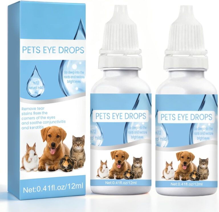 Pet Eye Drops for Dogs & Cats, 2-Pack Daily Eye Cleaning and Soothing Care, Relieve Irritation & Dryness, Pink Eye & Allergies Symptoms, Eyes Tear Stain Cleaner with Gentle Formula