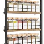 ZICOTO Space Saving Spice Rack Organizer Shelf for Wall Mount - Easy To Install Modern Hanging Racks For up to 56 Jars - Perfect Seasoning Organizer For Your Kitchen