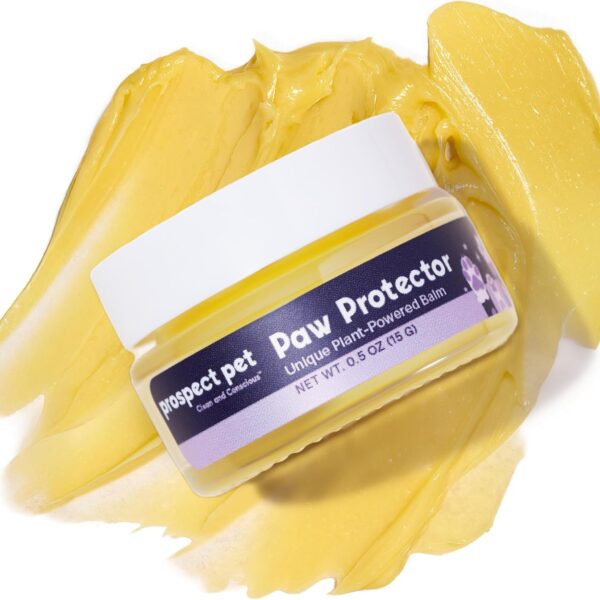 Paw Protector - Dog Paw Balm, Moisturizer & Soother for Dry, Cracked Pads and Noses with Shea Butter, Coconut Oil, Lick Safe, Beeswax-Free, Hot Pavement & Cold Weather Protection, 0.5 oz