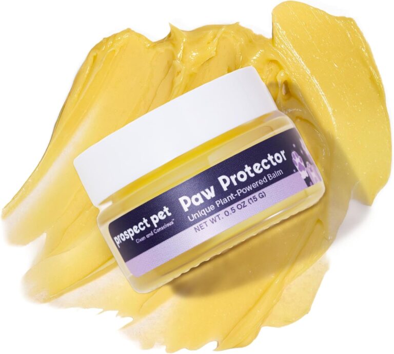 Paw Protector - Dog Paw Balm, Moisturizer & Soother for Dry, Cracked Pads and Noses with Shea Butter, Coconut Oil, Lick Safe, Beeswax-Free, Hot Pavement & Cold Weather Protection, 0.5 oz