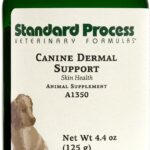 Standard Process Inc. Canine Dermal Support - Skin & Adrenal Gland Supplement - Comprehensive Skin Health Supplement for Dogs - Daily Immune & Liver Support Powder - 125 g