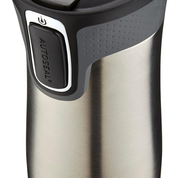 Contigo West Loop Stainless Steel Travel Mug with AUTOSEAL Lid, 16oz., Stainless Steel/Black