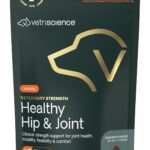 VETRISCIENCE Veterinary Strength Healthy Hip & Joint Chews - Joint Health Supplement for Dogs - Supports Mobility & Flexibility - 60 Count