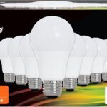 Feit Electric A19 LED Light Bulbs, 60W Equivalent, Dimmable, E26 Standard Base, 90 CRI, 800 Lumens, 2700K Soft White, 120V, 22 Years Lifetime, Damp Rated, 8 Pack, OM60DM/927CA/8
