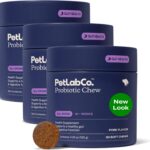 PetLab Co. Probiotics for Dogs, Support Gut Health, Occasional Diarrhea, Digestive Health & Seasonal Allergies - Pork Flavor - 30 Soft Chews - Packaging May Vary (Value 3-Pack)