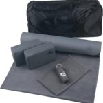 Clever Yoga - 7 Piece Yoga Kit for Women & Men, 6mm Cushioned Mat, 2 Blocks, Strap, Mat and Hand Towels & Carrying Bag - Starter Yoga Set, Accessories & Equipment for Home Workout