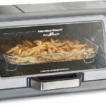 Hamilton Beach Air Fryer Toaster Oven Combo with Large Capacity, Fits 6 Slices or 12 Pizza, 4 Cooking Functions for Convection, Bake, Broil, Roll-Top Door, Easy Reach Sure-Crisp, Stainless Steel