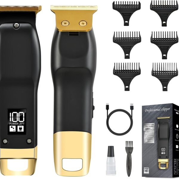 Beard Trimmer for Men - Rechargeable Men's Hair Clippers & Razor, Cordless Hair Trimmer for Face, Neck, Groin & Manscaping, Ideal Gift for Men, Black