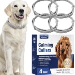 Vet Recommended Calming Collar for Dogs with Long-Lasting Pheromone,4 Pack Dog Calming Collar Helps Reduce Unwanted Behavior,Stress Relief Lasts 60 Days, 25 Inches, Flexible for Puppy Adult Dogs