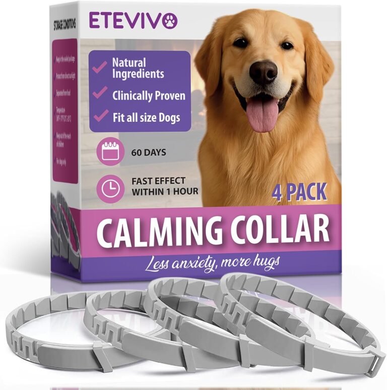 Calming Collar for Dogs 4 Pack  Dog Pheromone Collars Anxiety Relief, Stress & Separation  25 Inches Adjustable Fits Small Medium Large Dogs  Long Lasting 60 Days, Helps Reduce Bad Behavior