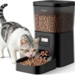 Espelho Automatic Cat Feeder- 4L Timed Cat Food Dispenser 1-6 Meals Control for Cat and Small Dog- Auto Pet Feeder with Desiccant Bag Keep Fresh for Reliable Easy Set Up and Clean- Voice Recorder