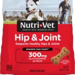 Nutri-Vet Hip & Joint Biscuits for Dogs, Dog Hip & Joint Supplement, Functional Treat, Large Sized Biscuit, 300mg of Glucosamine, 6 lb Bag