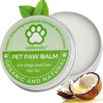 Dog Paw Balm & Nose Balm, Lick-Safe | All-Natural Moisturizer with Organic Coconut Oil | Quickly Nourishes and Repairs Dry, Cracked Paws | Vet-Recommended for Hot & Winter Protection (2.0oz)