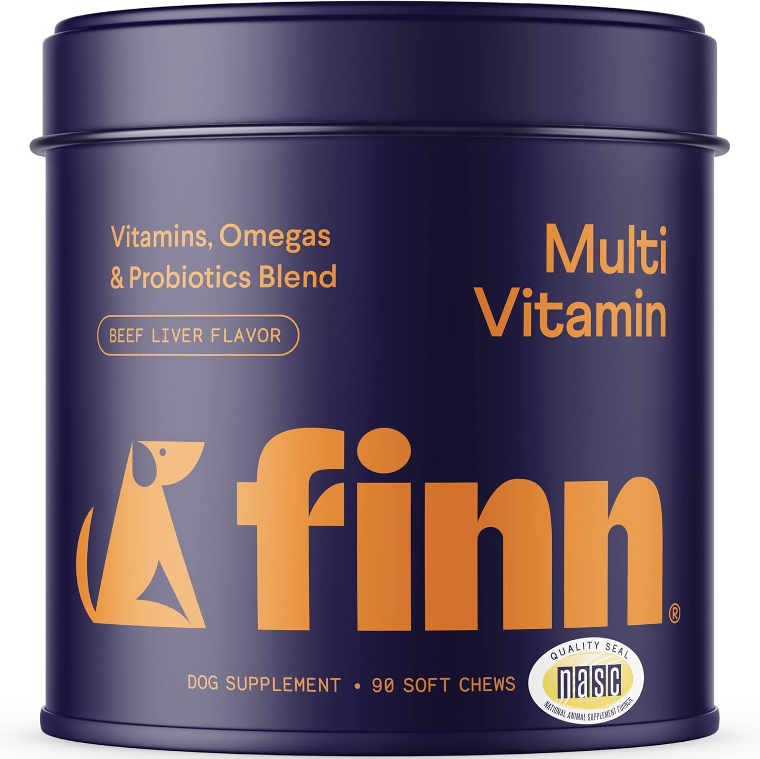 Finn All-in-1 Multivitamin for Dogs - Daily Multi with Probiotics, Omegas & Nutrients to Support Everyday Wellness - 90 Soft Chews Finn All-in-1 Multivitamin for Dogs - Daily Multi with Probiotics, Omegas & Nutrients to Support Everyday Wellness - 90 Soft Chews